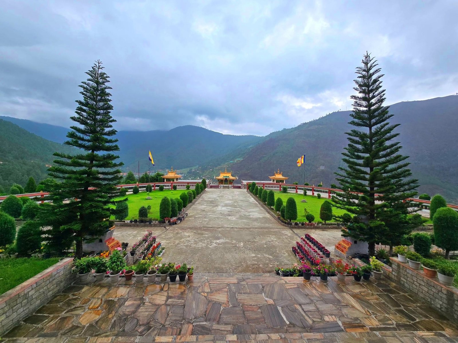 Dirang Monastery golden pagodas — Arunachal Pradesh