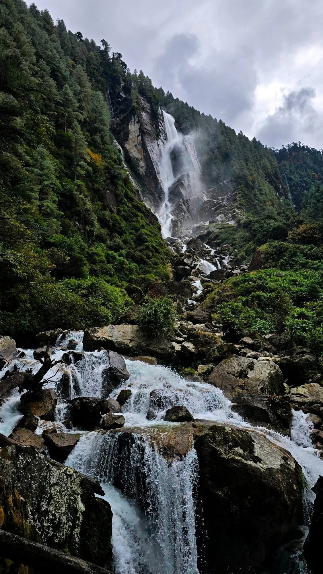 Waterfall in a Himalayan gorge, Arunachal