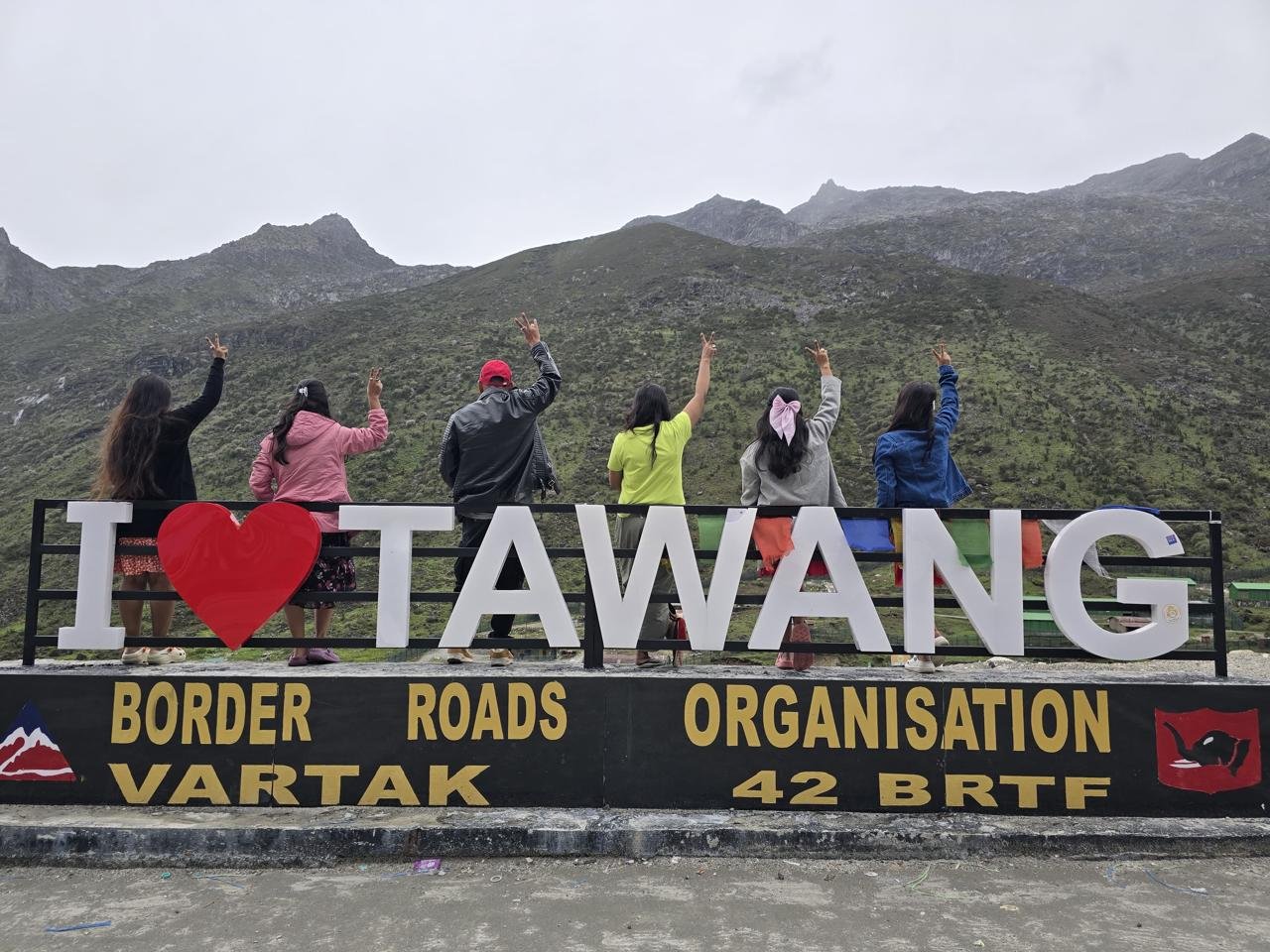 I Love Tawang viewpoint, Arunachal Pradesh