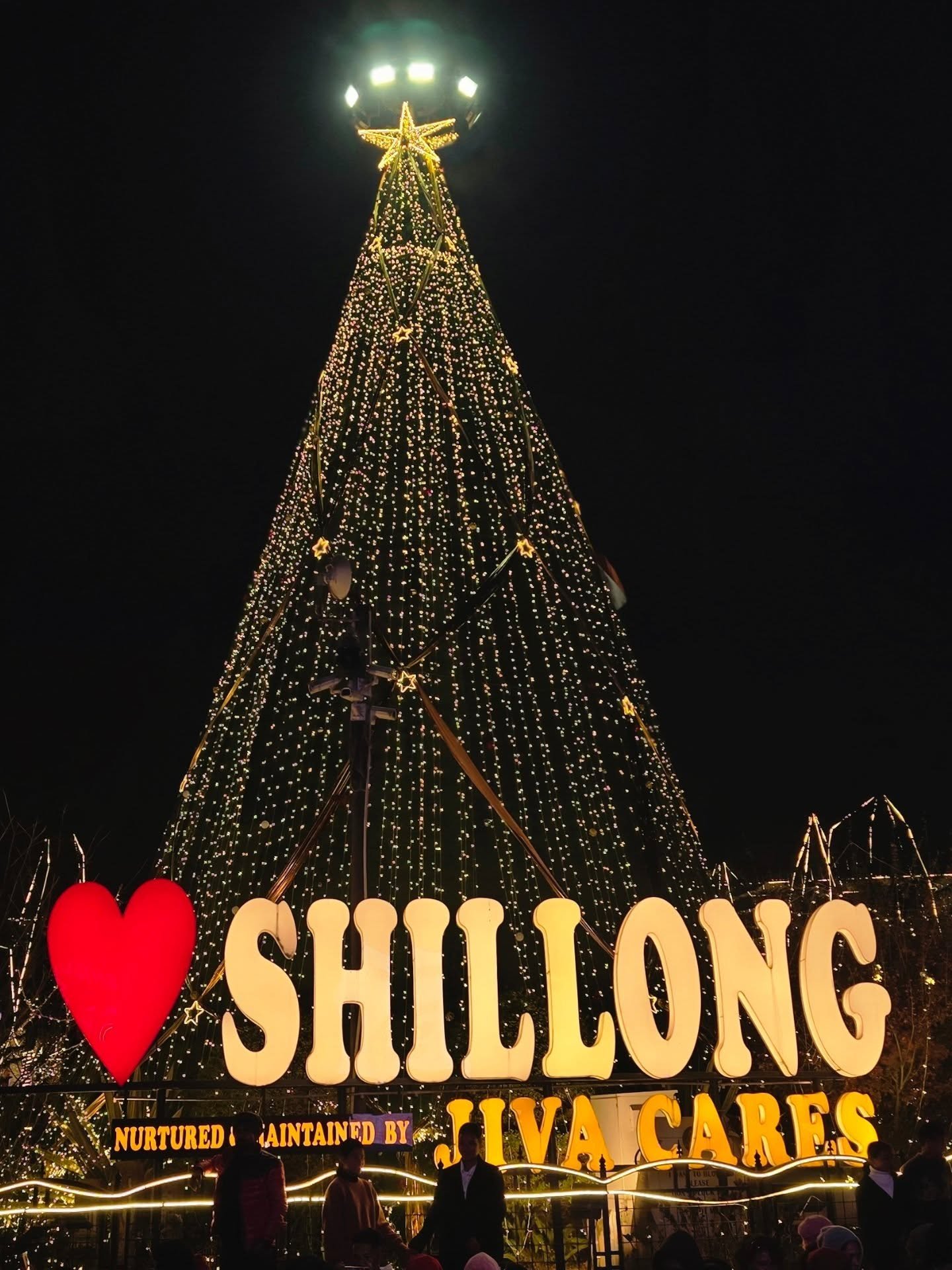 Christmas tree lights in Shillong, Meghalaya